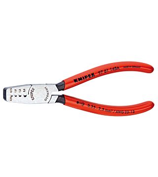 Crimping pliers for wire end ferrules, 0.25 - 2.5 mm², 145 mm