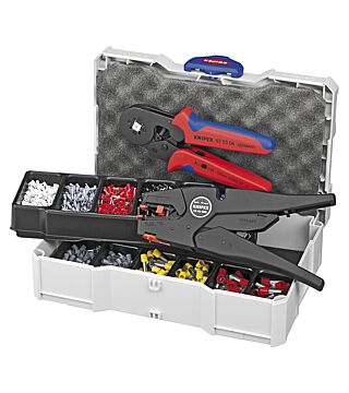 Crimp set 97 90 10 for ferrules, 0.08 to 10 mm², including crimping and stripping pliers in a case