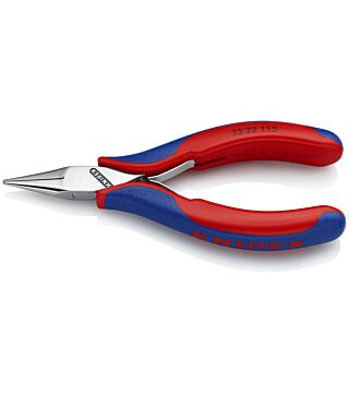 Electronics gripping pliers, flat round, 115 mm