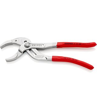 Siphon and connector pliers "SpeedGrip", serrated, non-slip plastic coating, chrome-plated, 250 mm (SB card/blister)