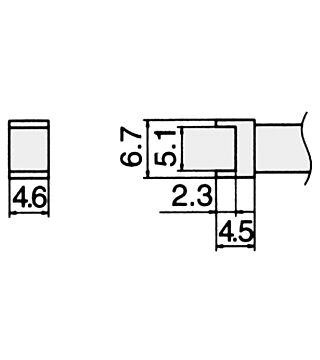 Soldeerstift voor FM2027 en FM2028, 5,1 x 4,6 mm