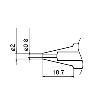 Desoldering nozzle Ø 0.8 mm