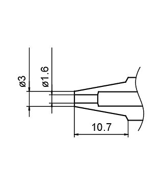 Desoldering nozzle Ø 1.6 mm