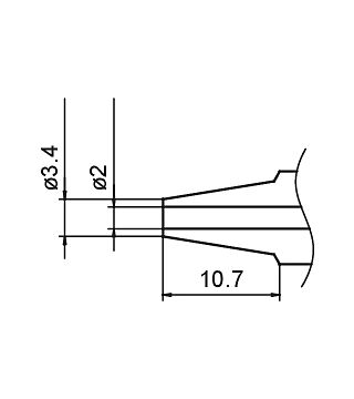 Desoldering nozzle Ø 2.0 mm