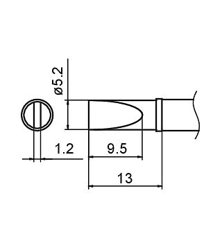 COMPOSIT soldering tip format 5.2D LONG