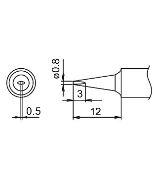 COMPOSIT soldering tip format 0.8D