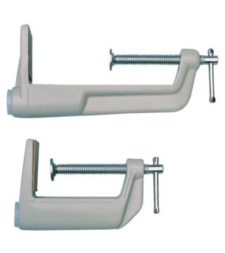 Metal screw clamp type A, white