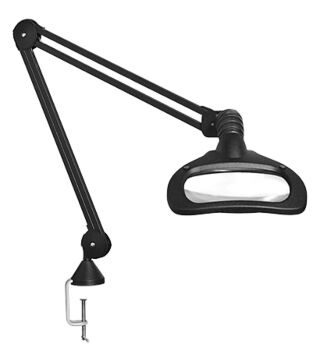 WAVE LED ESD magnifying lamp, 5 dpt., 2.25x, black