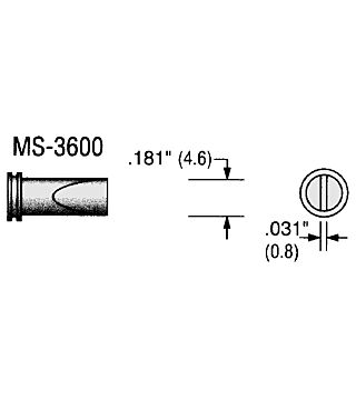 Lötspitze MS-Serie, meißelfrömig, B: 4,6 mm