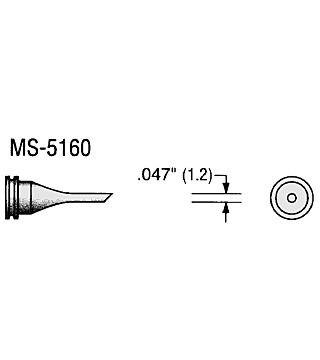 Lötspitze MS-Serie, abgeschrägt, micro, D: 1,2 mm
