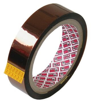 KAPTON solder masking tape 4 x 0.055 mm, brown-transparent, 1 roll = 33 m