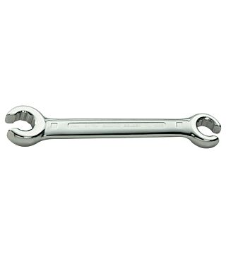 Open double ring spanner, 12 point, 15 ° angled