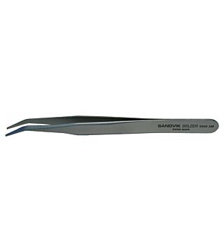 SMD tweezers, stainless steel, grip angle 30°, 120 mm
