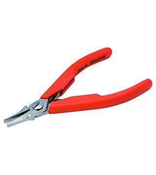 Flat nose pliers with synthetic handle, high gloss polished, 120 mm