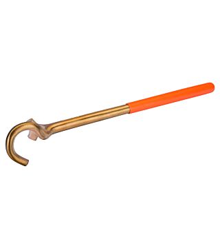 Non-sparking, long 36 mm valve key made of copper beryllium, 375 mm