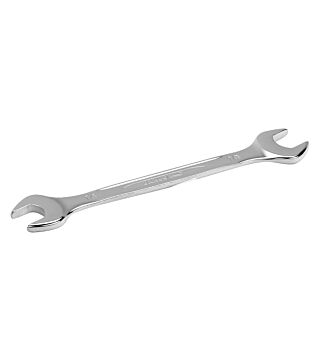 Double open-end wrench, 4 mm × 5 mm, chrome-plated