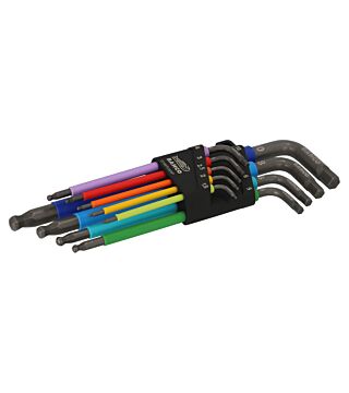 Multicolored offset screwdriver set for hexagon socket screws