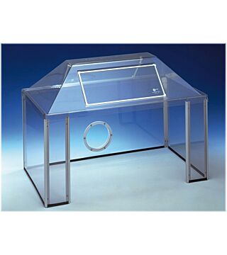Extraction cabinet 117 m³/h, 635 x 480 x 350 mm, transparent