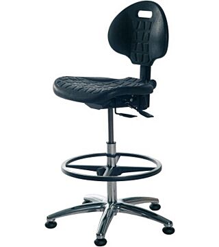ESD chair Industrial PU, high chair version, black