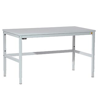 ESD work table, hard laminate, grey, 1200x800x780 mm