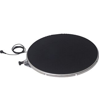 ESD stainless steel turntable, rubber grooved coating, 365 x 17 mm