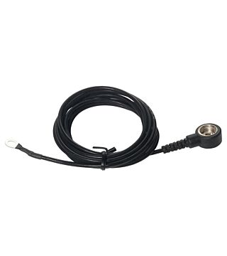 Kabel uziemiający ESD, zatrzask 10 mm / zacisk oczkowy 4 mm, dł. = 3 m