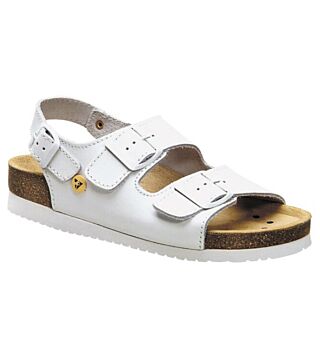ESD Sandals Ladies Elektra, wedge heel, heel strap, white, size 36