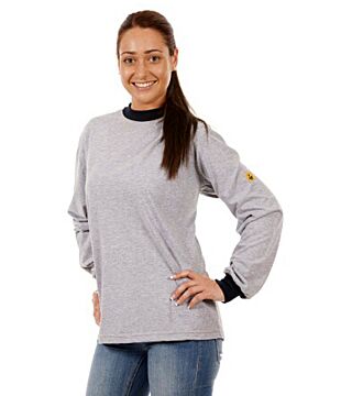 ESD T-Shirt long sleeve unisex, grey