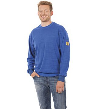 ESD Sweatshirt langarm, blau, unisex