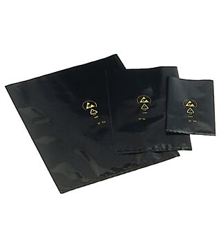 ESD CARBOSTAT Verpackungsbeutel, schwarz, 0,08 mm, 100 Stück