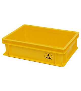 ESD IDP-STAT Storage container, conductive, yellow, 400 x 300 x 170 mm