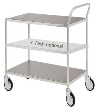 Utility cart with 2 shelves and ESD table mat
