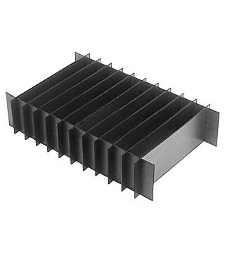 ESD Short dividers for compartments, in storage containers 600 x 400 mm, 353 x 80 x 3 mm