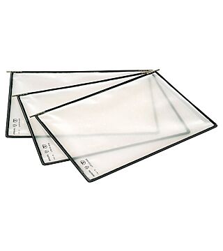 ESD Swivel panels, DIN A4 TARIFOLD IDP-STAT, transparent, 10 pieces