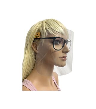 ESD-Gesichtsvisier für Brillenbügel, 390 x 160 mm