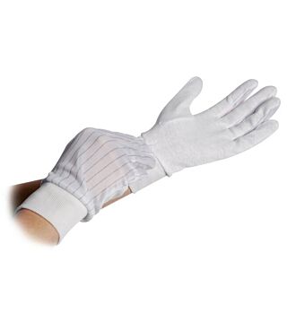 ESD glove polyester, with PVC nubs, PU = 10 pairs