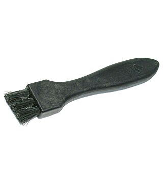 ESD flat brush hard, black natural bristles 25 mm, conductive
