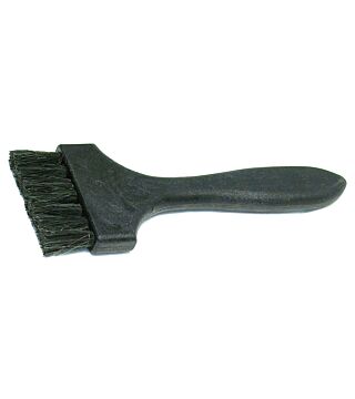ESD flat brush hard, black natural bristles 50 mm, conductive