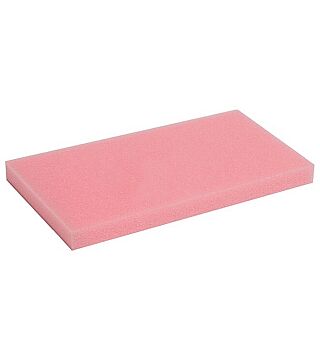 PU foam, soft, pink, smooth, 353x253x20 mm