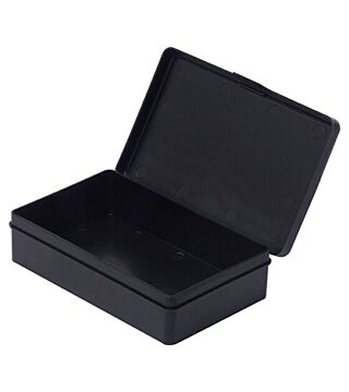 ESD box with hinged lid, carbon, 130x80x30 mm