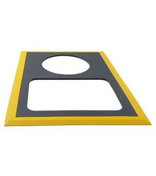 ESD floor mat with leading edge