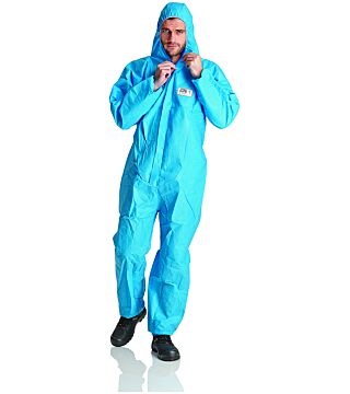 ProSafe® 1 coverall, 4-layer SMMS, antistatic, with hood, blue