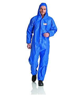 ProSafe® 1FR coverall, 4-layer SMMS, flame retardant, with hood, blue