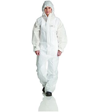 ProSafe® 1 coverall, 4-layer SMMS, antistatic, with hood, white