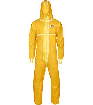 ProSafe®4 coverall with taped seams, hood yellow, CAT.III, type 4B