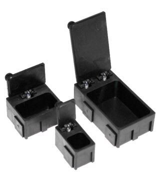 SMD small parts container, 16x28x19 mm, black