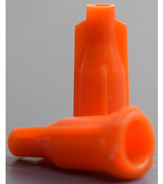 Nadel-Verschlußkappe mit Doppelhelixgewinde, orange