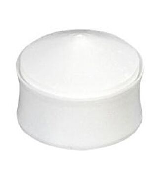Stopper with sealing lip, white, 10 cc