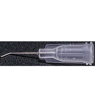 Dispensing needle 1/2", angled 45°, transparent