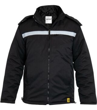 ESD winter jacket black, lightweight, with hood